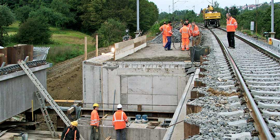 Bauueberwachung, Bahnbaustelle